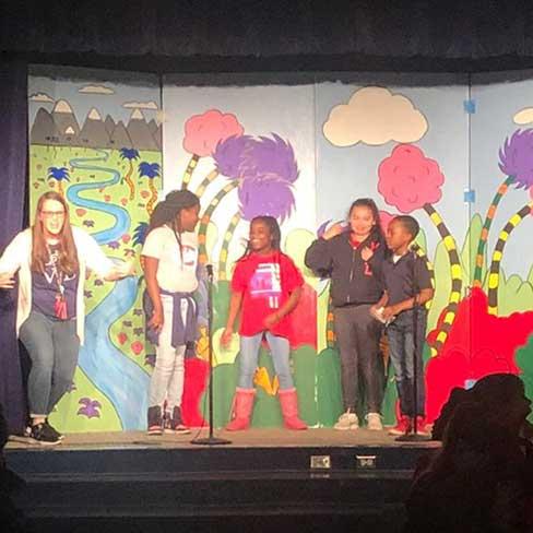 4th graders from Classical Center at Vial performing their song during honoring Black History Month.