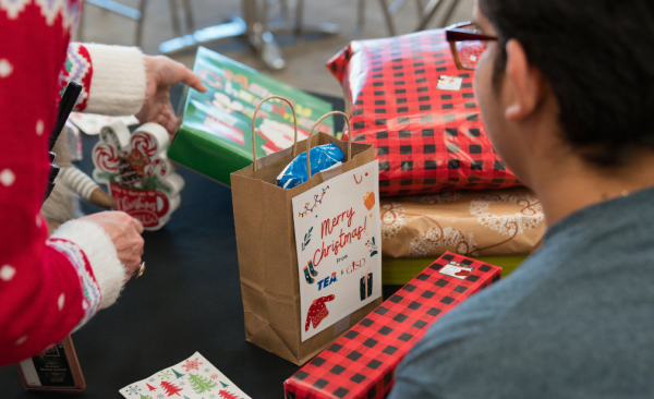 gifts on a table