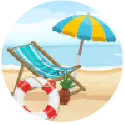 An illustration of a beachfront.