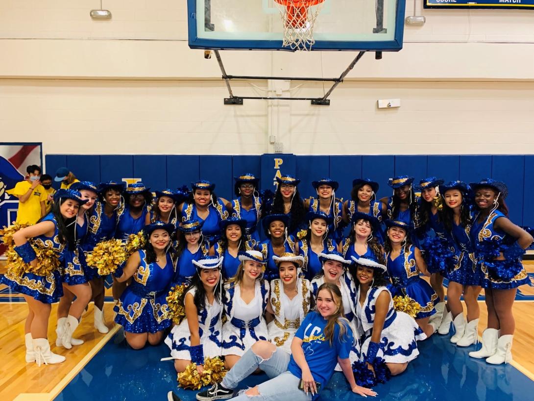 Lakeview Centennial drill team in gym