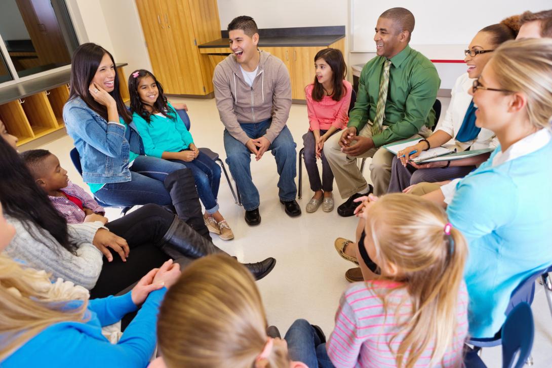 A group of parents and students