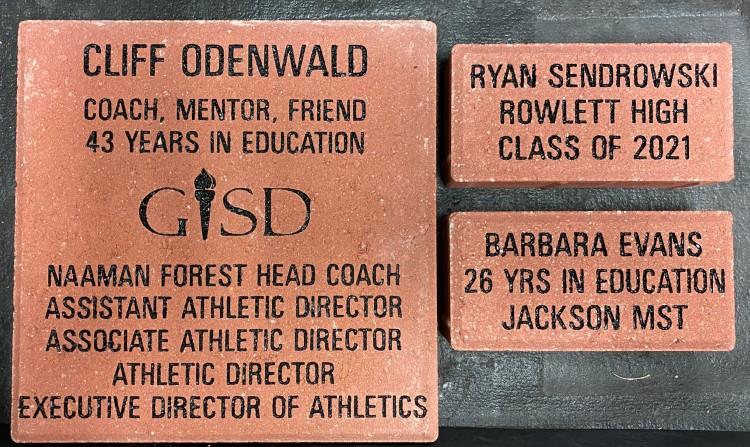 examples of commemorative bricks