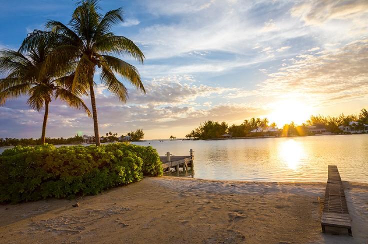 Sunset on a tropical beach