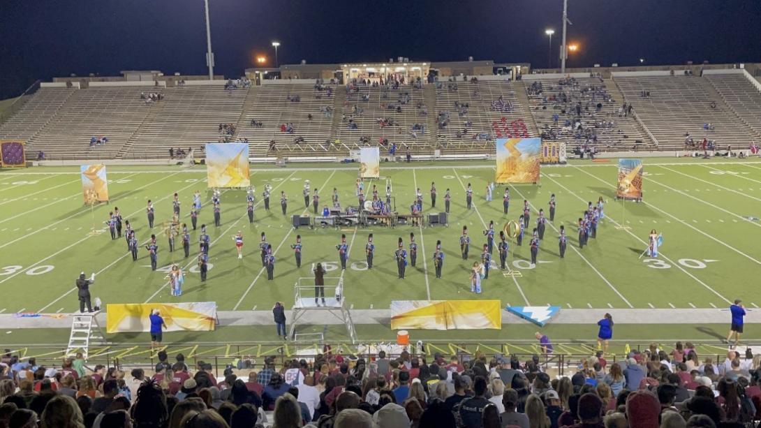 South Garland marching band on the field