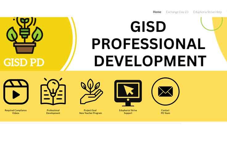 Screenshot of Professional Development Site