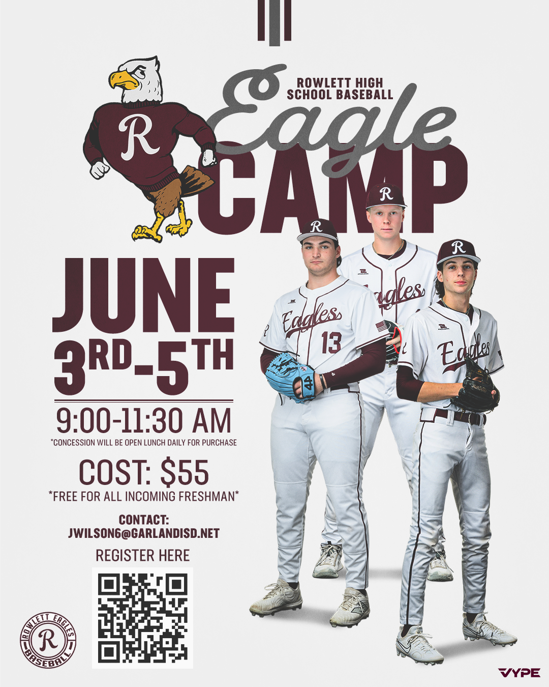 RHS Baseball Camp Flyer