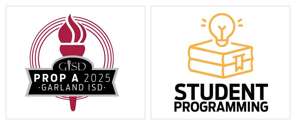 GISD Prop A logo with light bulb and book icon representing student programs