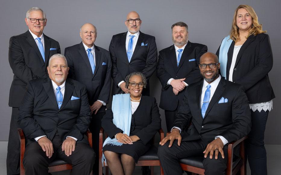 The board of trustees and the superintendent