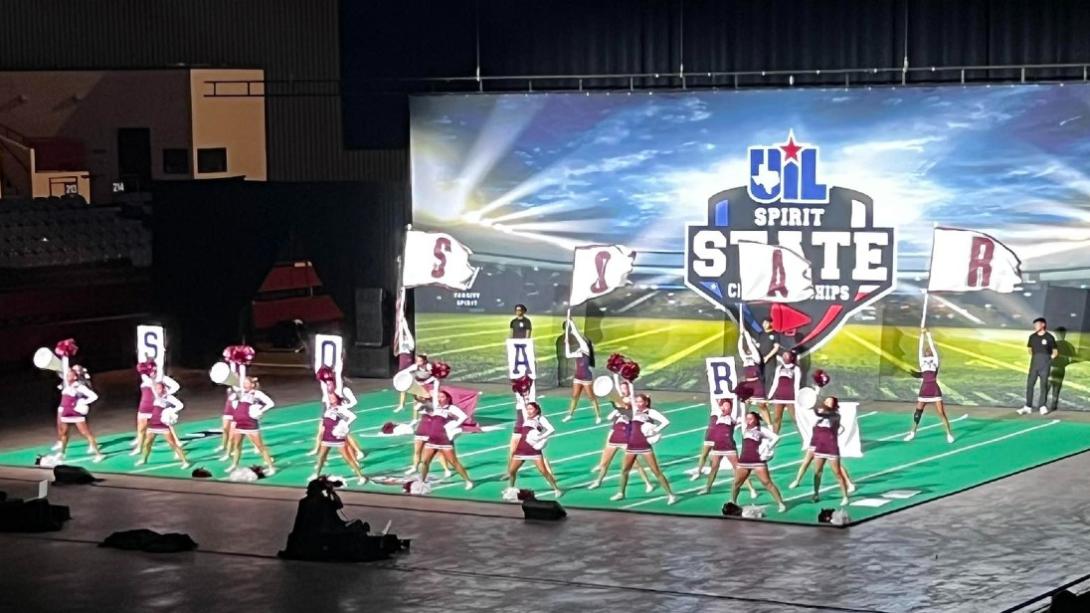 RHS cheerleaders at state competition